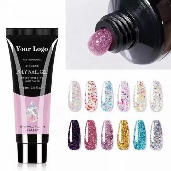 New 15ml Nail Polish UV Gel Extension Gel Finger Quick Building Extensions Acrylic Poly Nail Acrylic Extension Solid Builder