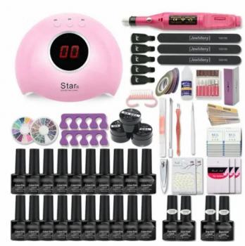 Nail Polish Gel Gel Nail Polish Kit with 36W UV Lamp Private Label Manicure Tools Set Nail Gel