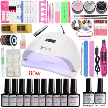 Nail Polish Gel Gel Nail Polish Kit with 36W UV Lamp Private Label Manicure Tools Set Nail Gel