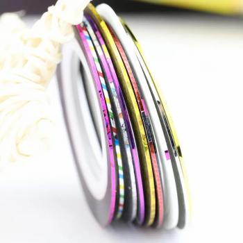 Nail art gold and silver line 30 colors metallic line with adhesive backing nail art jewelry 10 colors 30 colors nail art set
