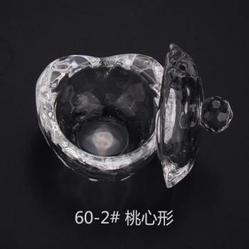 New Nail Supplies Wholesale Multicolor Manicure Crystal Cup Washing Manicure Brush Glass Cup Liquid Dappen Dish Cups with Lid