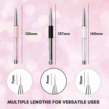 convenient durable Beauty Care Nail Liner Art Brush Nylon Nail Brush Set