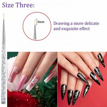 Acrylic Metal Nail Brush The Latest Model Complete Set of Zebra Pattern High Quality Mink Hair Beauty Care Make Tools 6 Pcs