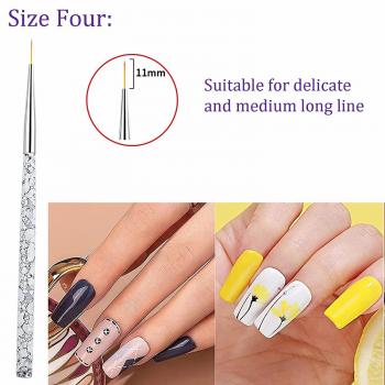 Acrylic Metal Nail Brush The Latest Model Complete Set of Zebra Pattern High Quality Mink Hair Beauty Care Make Tools 6 Pcs