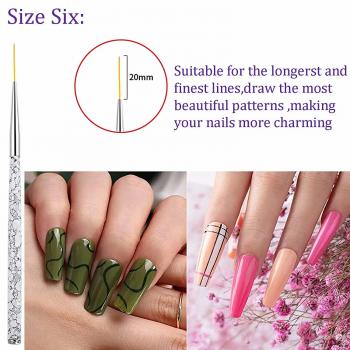 Acrylic Metal Nail Brush The Latest Model Complete Set of Zebra Pattern High Quality Mink Hair Beauty Care Make Tools 6 Pcs