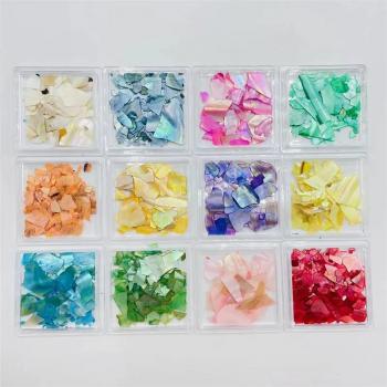 New wIrregular Abalone Chips Natural Glitter Nail Flakes Sea Shell Fragments Nail Art Decoration Charms