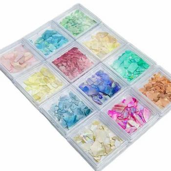 New wIrregular Abalone Chips Natural Glitter Nail Flakes Sea Shell Fragments Nail Art Decoration Charms