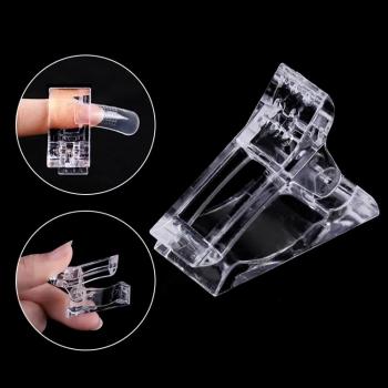 New Nail Art Supplies Gel Quick Building Nail Tips Clip Clear False Dual Nail Extension Form Clip