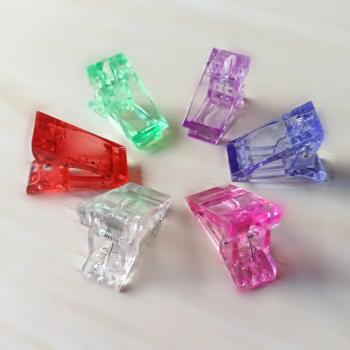 New Nail Art Supplies Gel Quick Building Nail Tips Clip Clear False Dual Nail Extension Form Clip