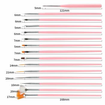 2024 Nail Art Brush Set UV Gel Painting Rhinestone Dotting Pen Nail Drawing Brush Manicure Tools Nail Art Decorations Design