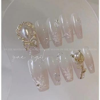 New Nail Jewelry Butterfly Pendant Medium Long Ins Alloy Butterfly Nail Accessories Drill