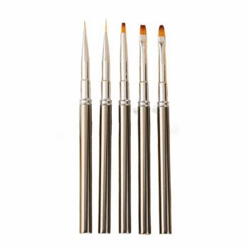 5 PCS Customized LOGO Hair Kolinsky And Nylon UV Gel Painting Petal Acrylic Brushes Nail Art Brush Set