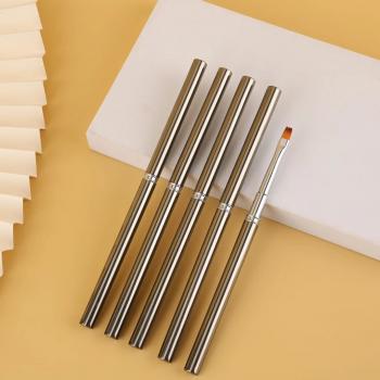 5 PCS Customized LOGO Hair Kolinsky And Nylon UV Gel Painting Petal Acrylic Brushes Nail Art Brush Set