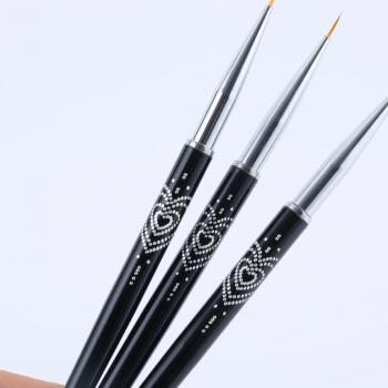 7mm Pull Line Nail Art Pull Brush Set Nylon Hair Metal Rod Color Drawing Flower Nail Art Brush