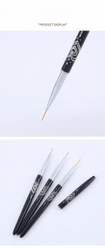 7mm Pull Line Nail Art Pull Brush Set Nylon Hair Metal Rod Color Drawing Flower Nail Art Brush