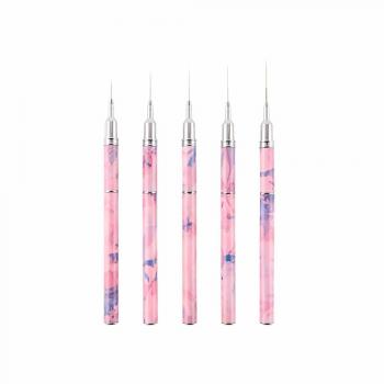 New nail art brush 5 sets nail drawing brush fine syringe metal coloring nail art brush