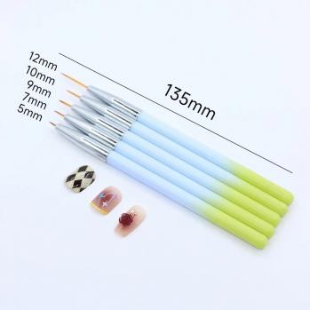 New product nail art pen brush professional grade gradient color liner nail brush set