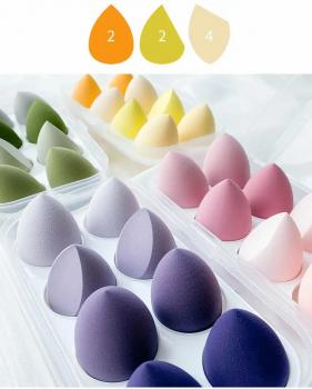 4pcs beauty makeup sponge Powder Puff Dry and Wet Combined Beauty Cosmetic makeup foundation powder sponges in egg's box