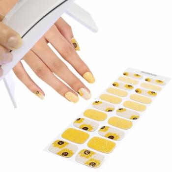 Hot Sell Cured Wraps Long Lasting Gel Nail Stickers New Arrival Styles Nail Gel Wraps With Uv Lamp