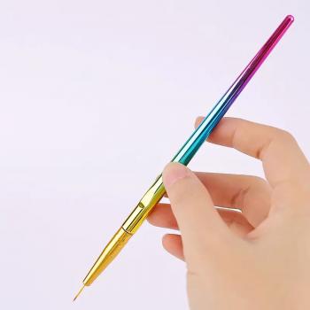 Factory wholesale custom LOGO hot selling new 100% kolinsky sable acrylic nail brush blue marble