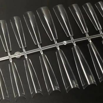 T-shape Transparent White Natural Color C Arc Half Shapes coffin and stiletto nail tip