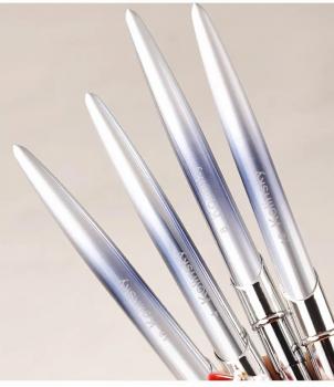 2024 NEW Multi color metal acrylic 100% kolinsky Nail Brush 8-18 Pink can be customized logo factory wholesale