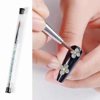 Size 16 22 Kolinsky Acrylic Nail Brush Rhinestone
