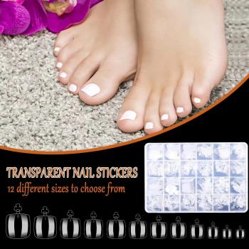 480Pcs Toe Nail Tips Artificial Acrylic Clear Manicure Art Decoration Toe Nails Beauty Tools Foot Nail 2024