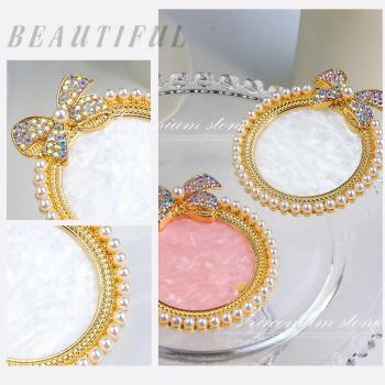 Wholesale Nail Art Painting Mixed Color Ring Palette Makeup Plate Nail Polish Color Mixing Resin Nail Art Palette