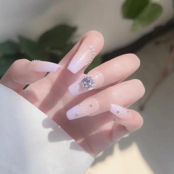 Factory Sale French Style Beautiful Fashion Design Acrylic Fake Nail Tips Elegant False Handmade Press On Nails Wholesale 2024