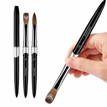 High Quality International Size 100% Kolinsky Sable Nail Brush Germany Round Kolinsky Acrylic Nail Brush