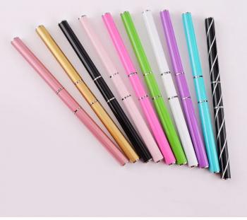 Japanese Style Ice Transparent Brown Handle Nail Brushes Drawing Line Round Head Phototherapy Gradient Pen Nail Tools