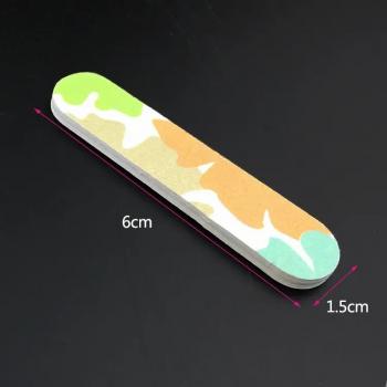 Wholesale/OEM Double Side Army Green Custom Mini colorful Block Sponge Nail File Pattern 2024