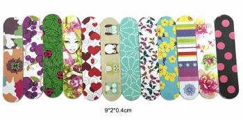 Wholesale/OEM Double Side Army Green Custom Mini colorful Block Sponge Nail File Pattern 2024