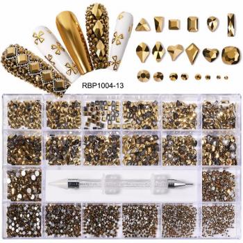 New Product Nail Supplies Various Shape New Style Triangle Moon Heart Diamond Nails Art Bling Flat Back Crystal Rhinestone