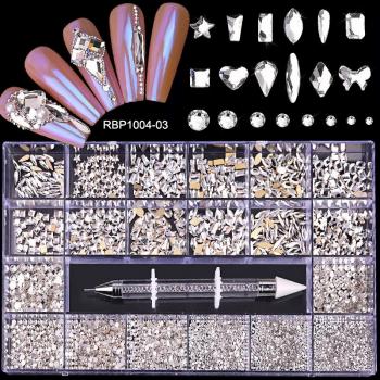 New Product Nail Supplies Various Shape New Style Triangle Moon Heart Diamond Nails Art Bling Flat Back Crystal Rhinestone