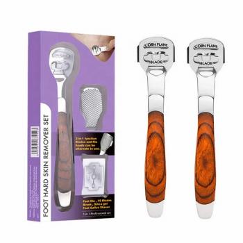 2024 OEM Wholesale 4 In 1 Professional Wood Stainless Steel Metal Foot File Callus Remover