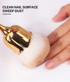 Custom Logo Rose Brush Six Angles Petal Crimped 100% Kolinsky Acrylic Nail Brush For Acrylic Nails Art 2024