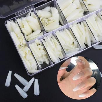 Nail Tips Non C Curve 500 Piece Acrylic Suit Box Tips Nail Other Nail Art 2024