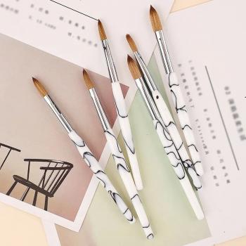 NEW Kolinsky Acrylic Nail Brush Custom Logo Resin Handle Acrylic Nail Brush 100 Kolinsky