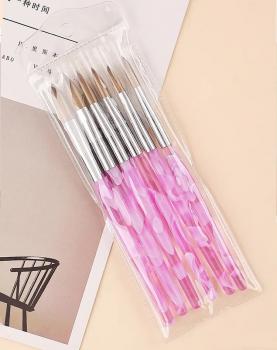 NEW Kolinsky Acrylic Nail Brush Custom Logo Resin Handle Acrylic Nail Brush 100 Kolinsky