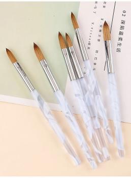 NEW Kolinsky Acrylic Nail Brush Custom Logo Resin Handle Acrylic Nail Brush 100 Kolinsky