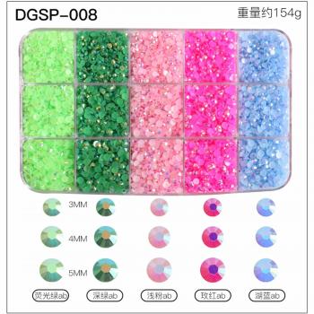 New Wholesale 15 Grid Crystal AB Strass Flatback Nail Crystal Stone Glass Rhinestone For DIY Crafts Nail Art Accessories
