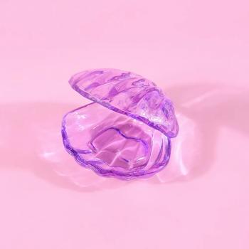 Wholesale nail cup shell-shaped three-color crystal acrylic powder liquid container wash nail brush Dappen Dish Cup