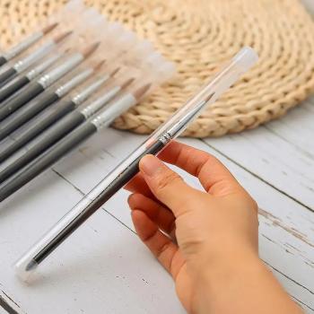 Customized logo Acrylic Nail brush Black handle High quality International size 8-18 Acrylic 100% kolinsky sable nail brush