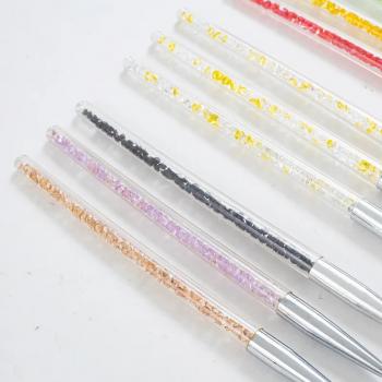 Factory wholesale cheap nail brush set acrylic brush holder angled 3D acrylic liner brush set