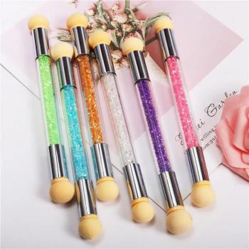 Double-ended Nail Brush Set Gradient Sponges Nail Art Brushes Pen Acrylic Gel Glitter Powder Picking Dotting Tools