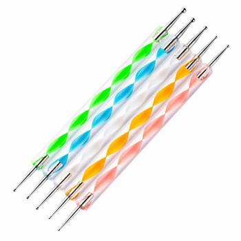 Crystal Thread Handle Acrylic UV Gel glitter double headed nail dotting pen