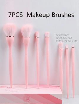 Hot Selling Eye Shadow Powder Foundation Concealer Cosmetic Pink Luxury Makeup Brush Set 7pcs Vegan Black Makeup Brushes