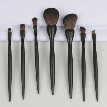Hot Selling Eye Shadow Powder Foundation Concealer Cosmetic Pink Luxury Makeup Brush Set 7pcs Vegan Black Makeup Brushes